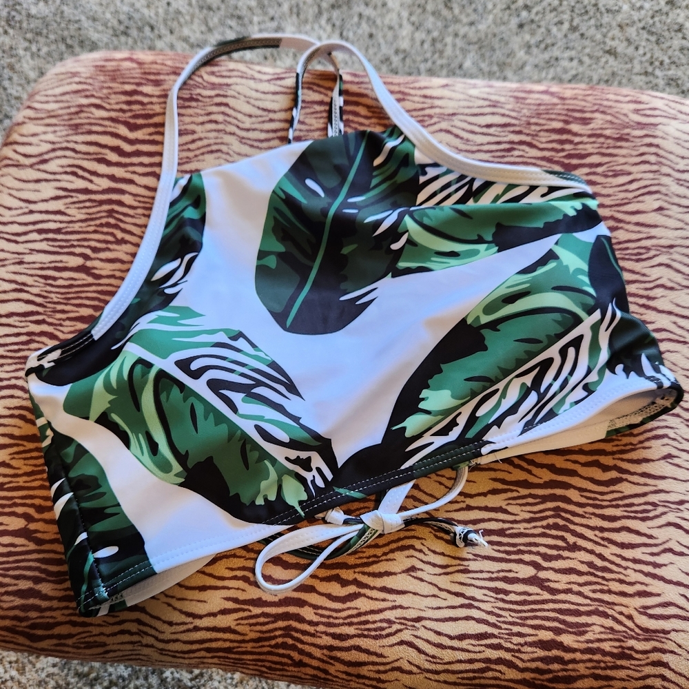 Halter style strappy bikini top